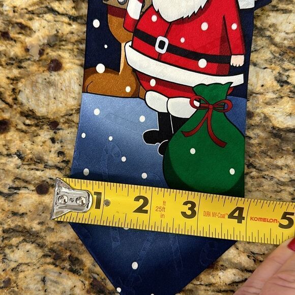 Special Ties Hallmark Vintage Silk Santa Reindeer Polar Bear Holiday North Pole - Picture 4 of 5